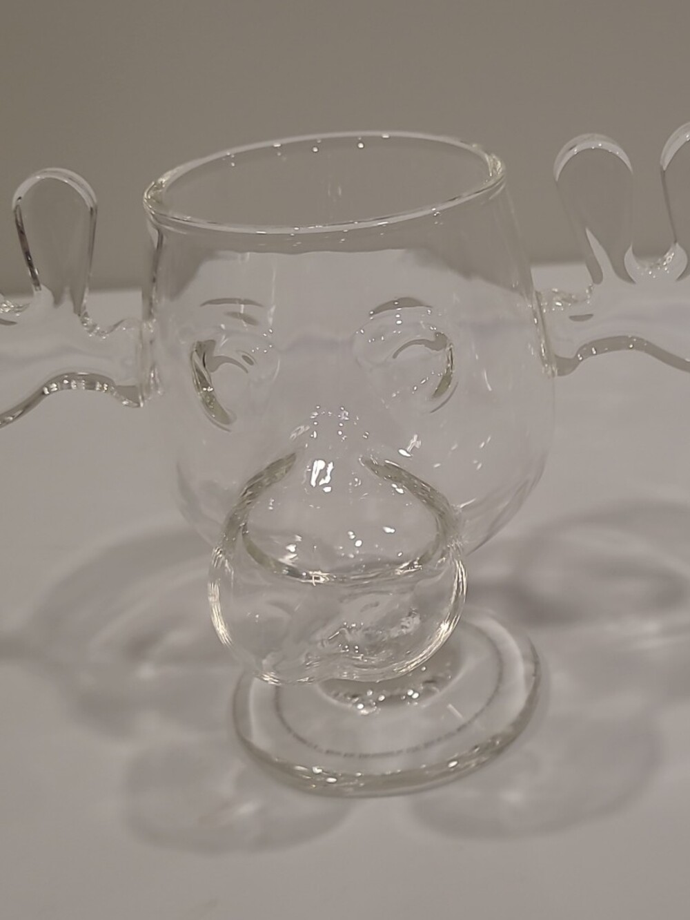 Clear Glass Moose Sculpture Wall Art